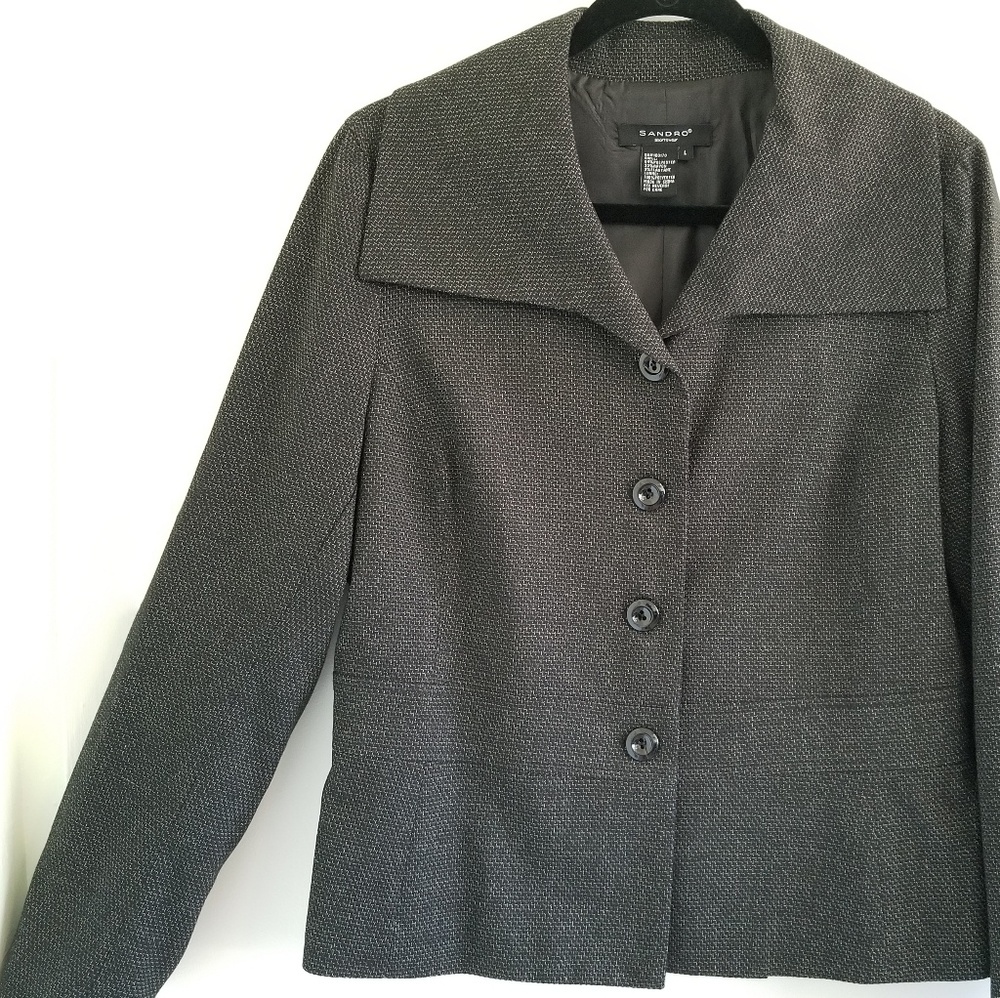 Sandro Gray Blazer Jacket